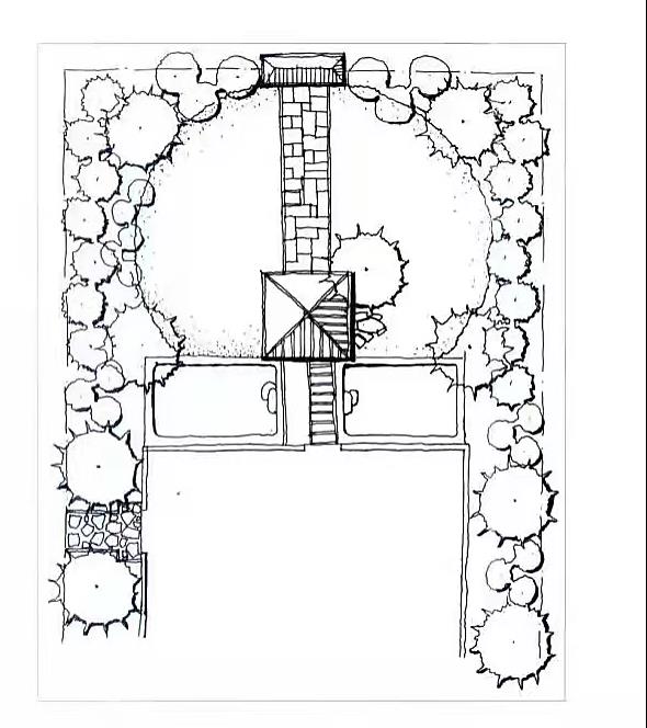 庭院設計平面圖手繪簡單